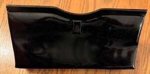 Vintage Bobbie Jerome Black Patent Sculptural Clutch Purse Mid Century 1950s